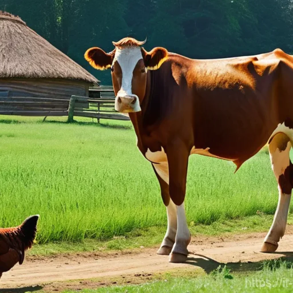 양식의 주요 원료와 영양소 - **A picturesque, vibrant farm scene showcasing robust animal health and vitality.**
    **Prompt:** ...