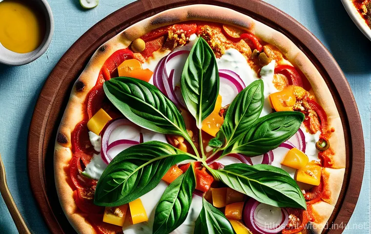 수제 피자 토핑 추천 - **Rustic Autumn Pumpkin and Sausage Pizza:** An inviting overhead shot of a hearty, seasonal pizza, ...