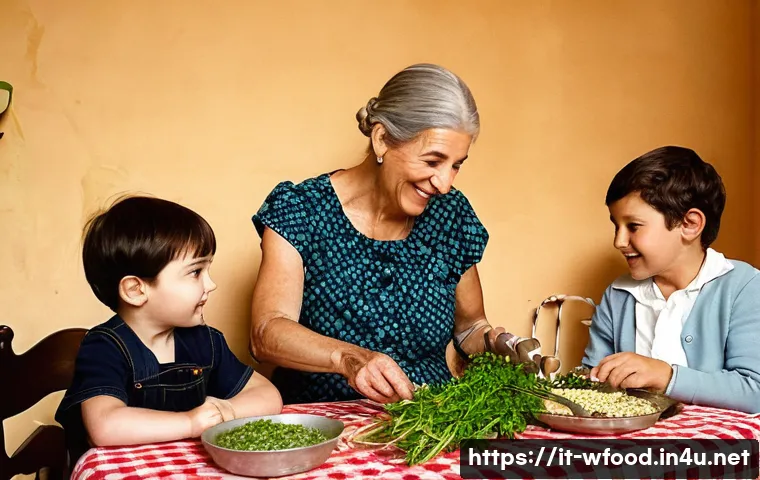리조또 전문점 추천 - **Prompt:** A sun-drenched trattoria in Tuscany. An Italian family, including a grandmother in a flo...
