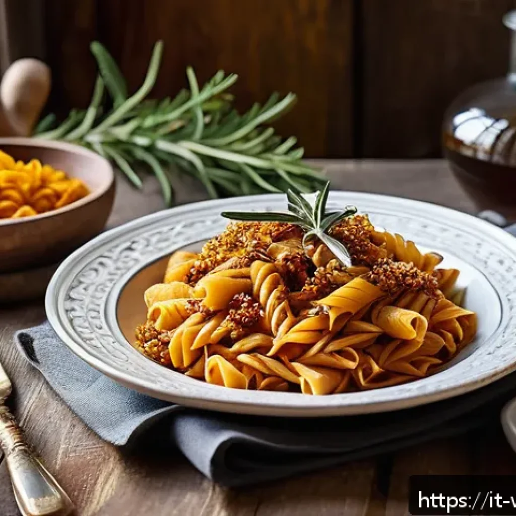 양식 조리법의 창의적 변형 - A modern Italian kitchen scene featuring a rustic wooden table set with a vibrant plate of whole whe...